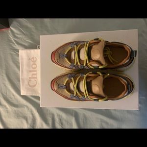 CHLOE Blake Mixed Media Low-top Platform Sneakers